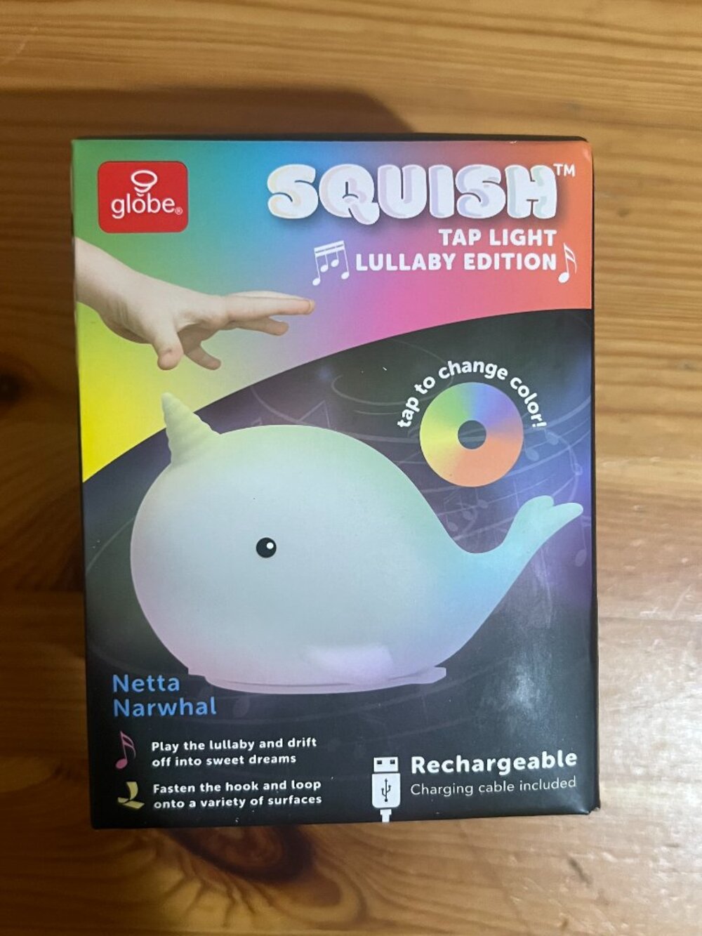 Globe Electric LED Narwhal Rechargeable Silicone Clip-On Kids Night Light Brand